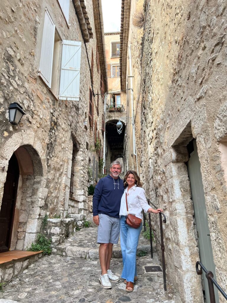Dianna and Josh Hetzel in Saint Paul de Vence, France. 